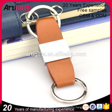 Promotional gifts loop leather fob keyring for women